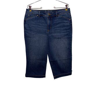 Gloria Vanderbilt Womens Size 10 Slimming Skimmer Capri Jeans Dark Wash